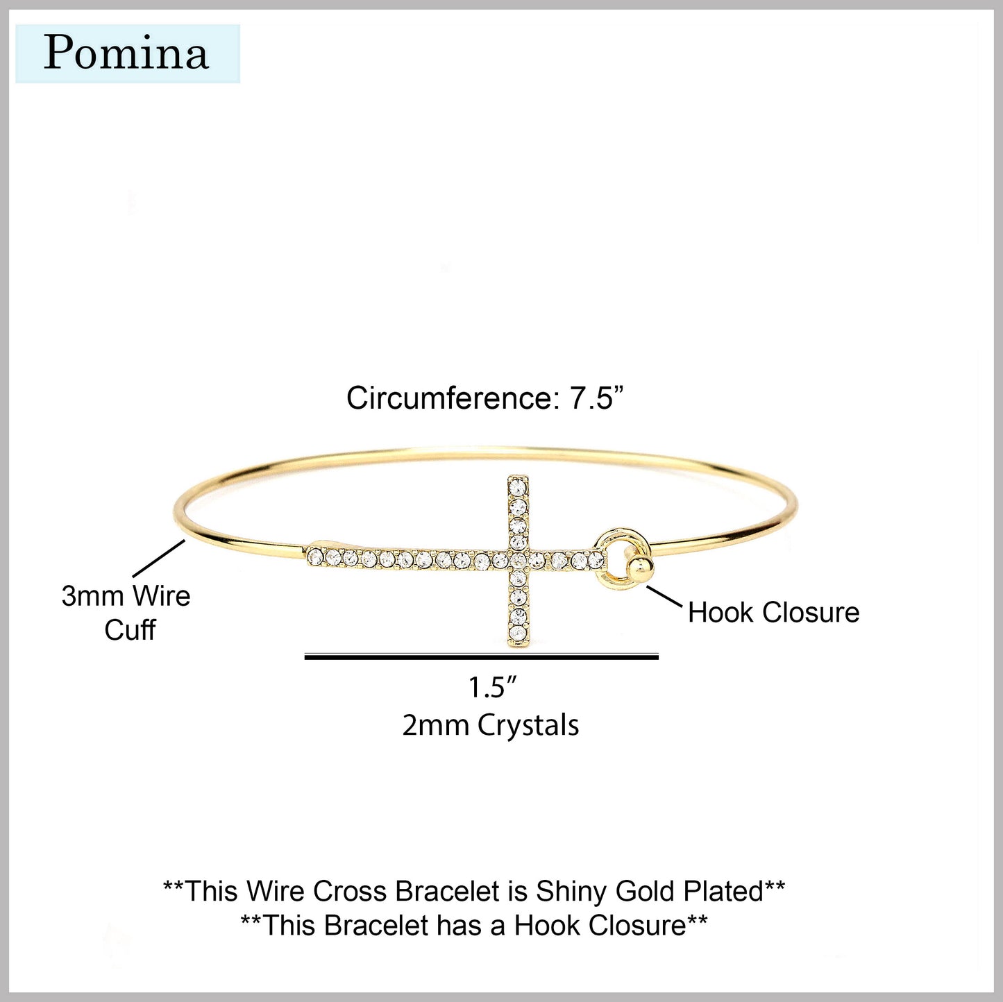 Crystal Cross Bracelet