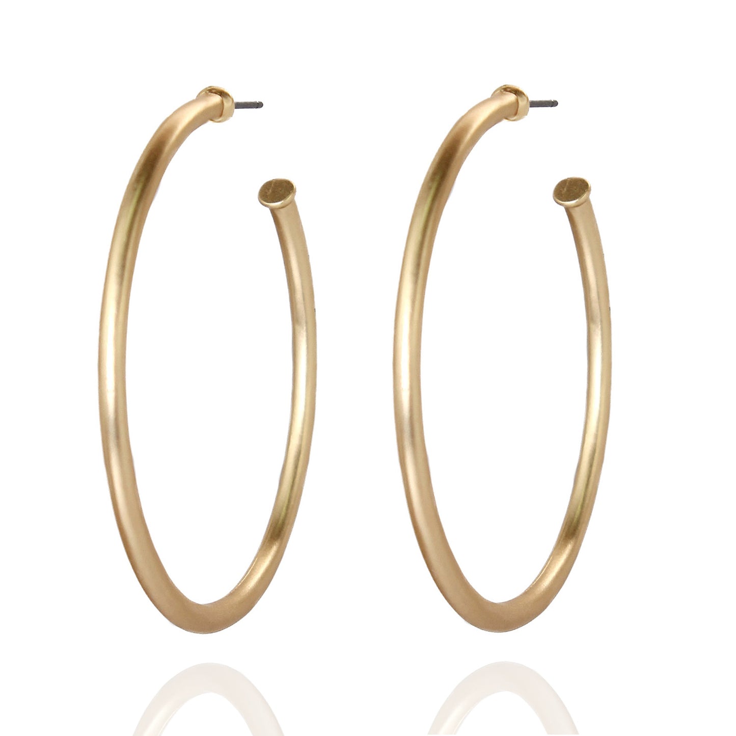 Classic Gold Satin Hoops