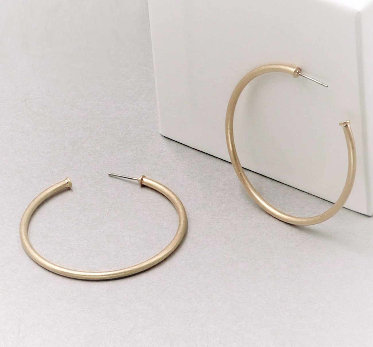 Classic Gold Satin Hoops