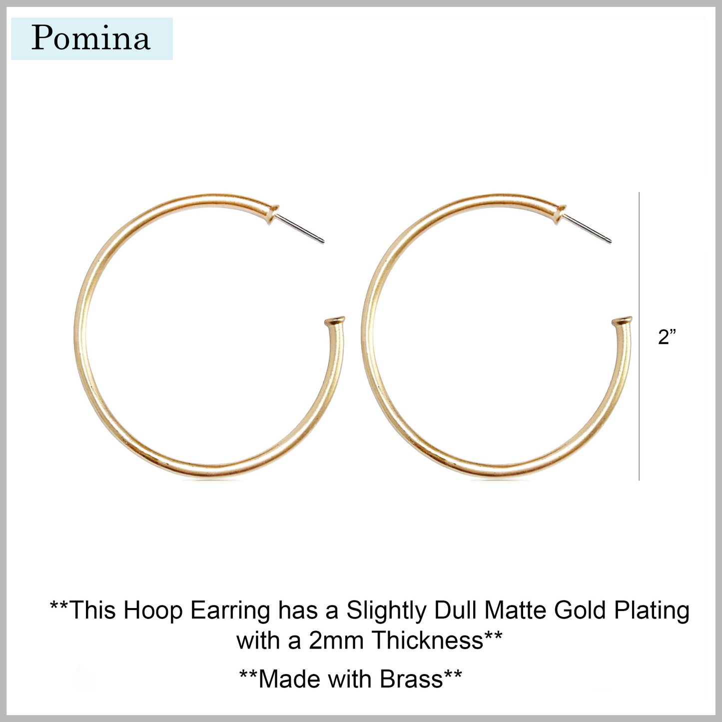 Classic Gold Satin Hoops