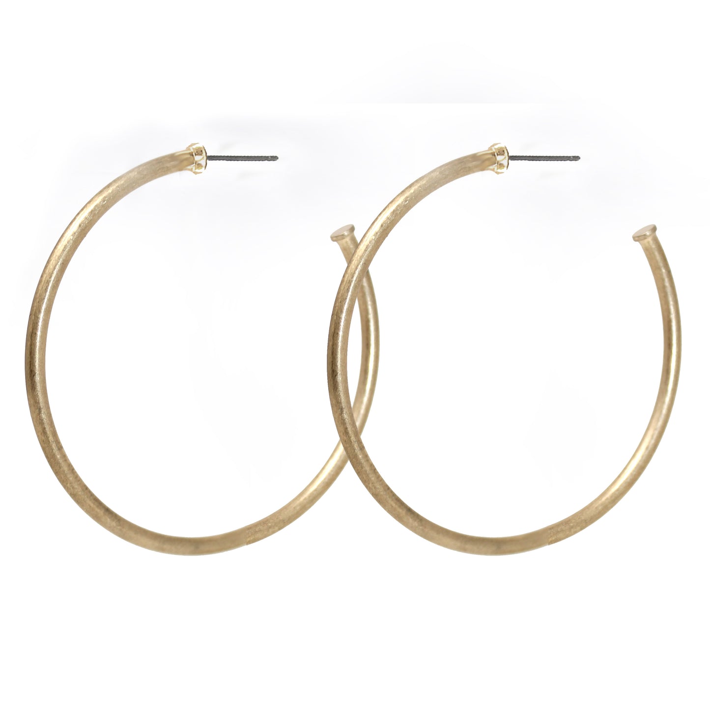 Classic Gold Satin Hoops