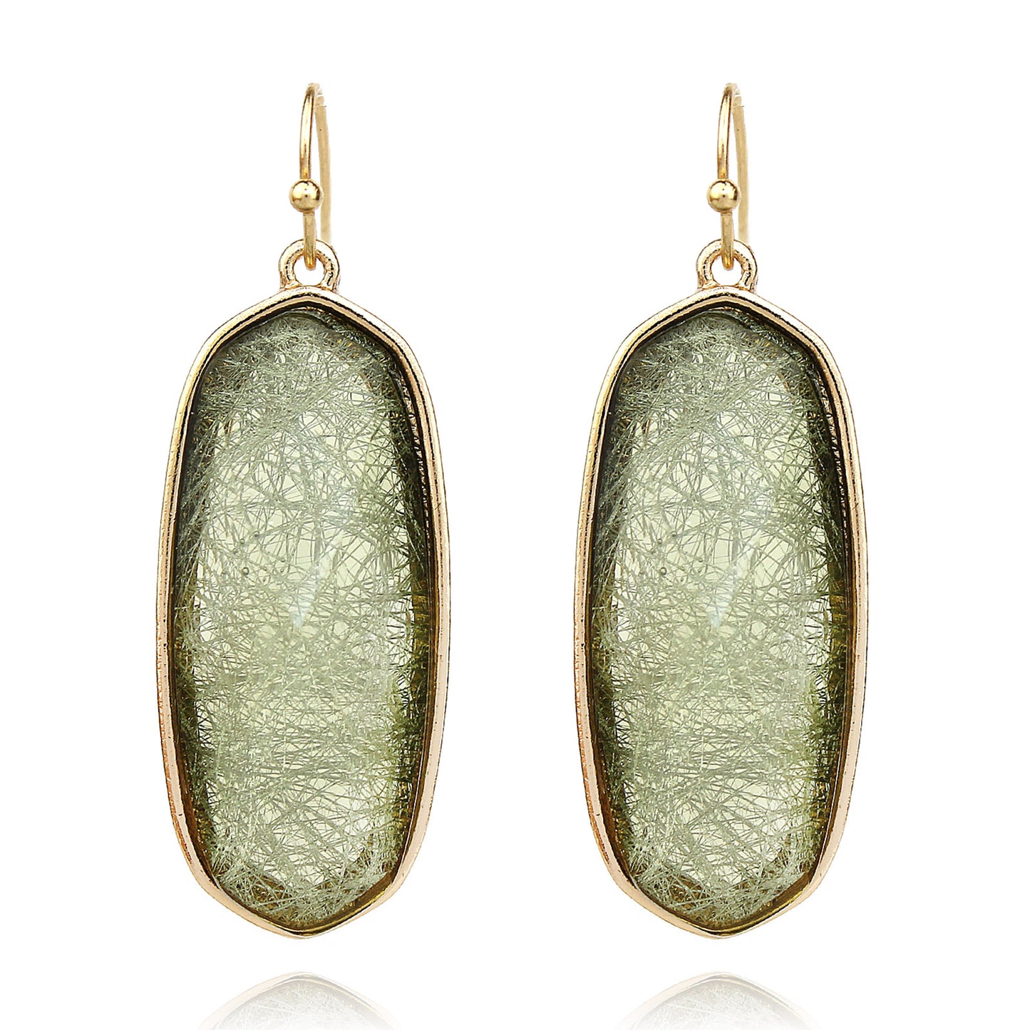 Oval Gem Cut Earrings